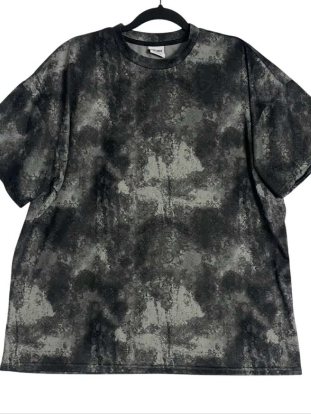 Gymshark Mens Black Gray Short Sleeve Athletic Workout Training T Shirt Sz Large
